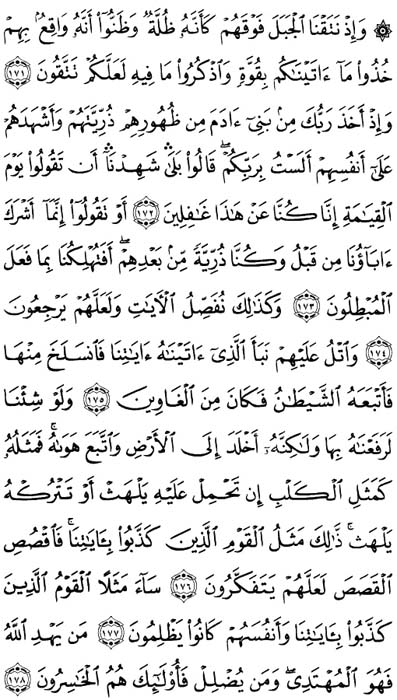 صفحة المصحف 173